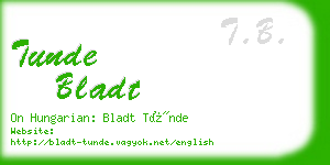 tunde bladt business card